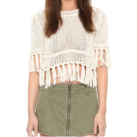 Free People “On the Fringe” Pullover Crop Top - Picture 4 of 7